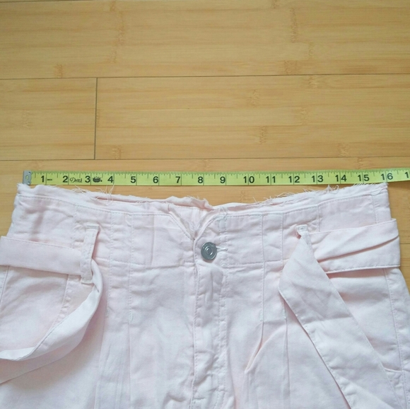 -NWT- Hudson Jeans Linen Blend Paperbag Shorts 30 - Picture 14 of 16